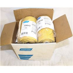 6 ROLLS OF NORTON P180 ABRASIVE CIRCULAR PADS