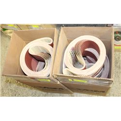 2 LARGE BOXES OF 4" WIDE BELT SANDING PAPER-P120