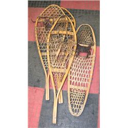 TWO PAIRS OF VINTAGE SNOW SHOES