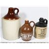 Image 1 : 3 PIECES OF VINTAGE STONEWARE AND ASSORTED CROCKS