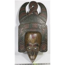 SOUTH AMERICAN WOOD WALL HANGING MASK