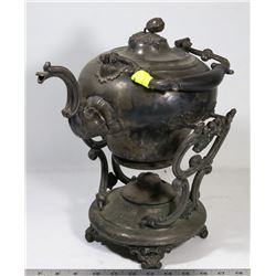 ANTIQUE SILVER PLATED TEA SERVER