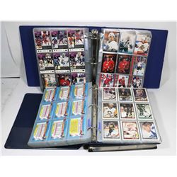 LOT OF 3 BINDERS OF HOCKEY CARDS INCL OPEECHEE AND