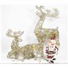 Image 1 : BOX W/3 GOLDEN REINDEER & A SANTA T-