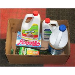 BOX OF CLEANING SUPPLIES