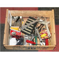 BOX OF ASSORTED TOOLS
