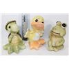 Image 1 : GROUP OF 3 LAWN & GARDEN FIGURES - DUCK, TURTLE &