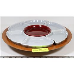 VINTAGE DIP AND SERVING PLATTER