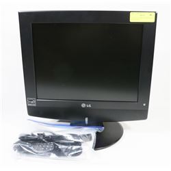 15" LG FLAT SCREEN TV/MONITOR WITH REMOTE