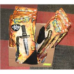 BOX OF CHILDRENS PIRATE SWORDS
