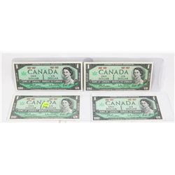 LOT OF FOUR 1867-1967 CENTENNIAL CANADIAN $1.00