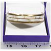 Image 1 : MOTHER OF PEARL AND BRASS BANGLE BRACELET