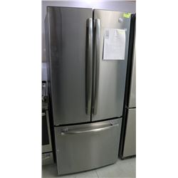 GE 20.8 CUFT FRENCH DOOR BOTTOM MOUNT FRIDGE.