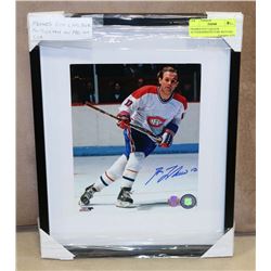 FRAMED GUY LAFLEUR AUTOGRAPHED PICTURE WITH PRO AM