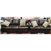 Image 1 : AB 1496 NEW BROWN LEATHERETTE NAILHEAD 81" SOFA
