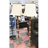 Image 1 : PAIR OF BRASS AND MARBLE FLOOR LAMPS