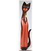 Image 1 : TALL WOODEN CAT