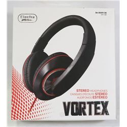 NEW VORTEX STEREO HEADPHONES ( BLACK )