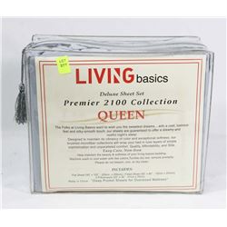 NEW LIGHT BLUE QUEEN SIZE SHEET SET