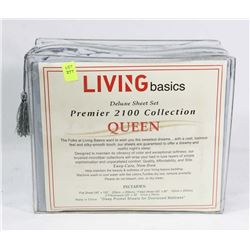 NEW LIGHT BLUE QUEEN SIZE SHEET SET