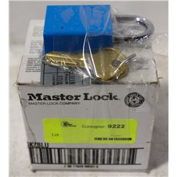 CASE OF NEW MASTER LOCK PADLOCKS W/ KEYS