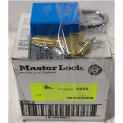 CASE OF NEW MASTER LOCK PADLOCKS W/ KEYS