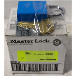 CASE OF NEW MASTER LOCK PADLOCKS W/ KEYS