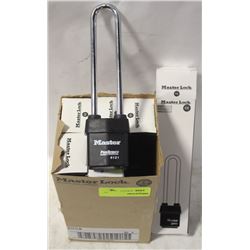 CASE OF NEW MASTER LOCK PADLOCKS W/ KEYS