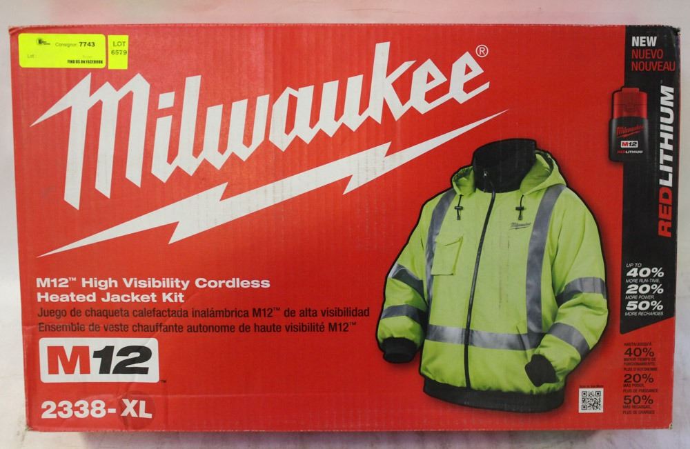 NEW MILWAUKEE M12 HIVIS CORDLESS HEATED JACKET Kastner Auctions