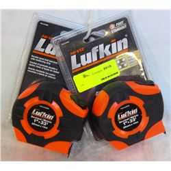 GROUP OF 2 HI-VIZ LUFKIN TAPE MEASURES