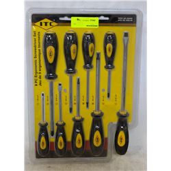 NEW 9-PC. ITC SCREWDRIVER SET
