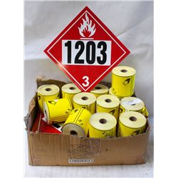 BOX OF DANGEROUS GOODS STICKERS & SIGNS