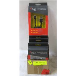 GROUP OF 5 FUSE MICRO-USB CABLE-3FT (FLAT CABLE)