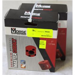 2 NEW 5" MORSE PREMIUM BI-METAL HOLESAWS