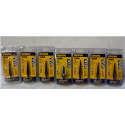 LOT OF 5 NEW IRWIN UNIBIT / STEP-BIT 3/16"-1/2"
