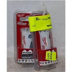 2 NEW MILWAUKEE HOLE-DOZER BI-METAL HOLESAWS