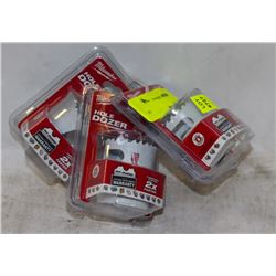 3 NEW MILWAUKEE HOLE-DOZER BI-METAL HOLESAWS