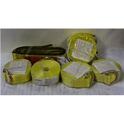 LOT W/ 6 REPLACEMENT STRAPS & LIFTING SLING