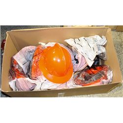 LOT OF APPROX. 8 FOREMAN-STYLE ORANGE HARDHATS &