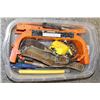 Image 1 : HANDYMAN TOTE WITH HAMMERS, SAWS, AND MORE.