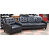 Image 1 : CHARCOAL LEATHERETTE 82" SOFA WITH 36" CHAIR
