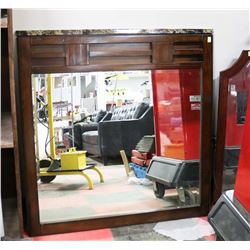 WOOD AND FAUX GRANITE MIRROR
