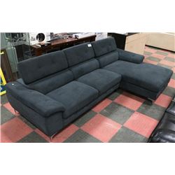 GREY FABRIC LIFT BACK SECTIONAL