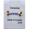 Image 5 : 1) 10K YELLOW GOLD SAPPHIRE HEART SHAPED EARRINGS