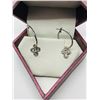 Image 3 : 3) 10K WHITE GOLD DIAMOND EARRINGS