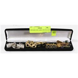 VINTAGE CUFF LINKS AND TIE CLIPS