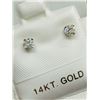 Image 2 : 5) 14K WHITE GOLD DIAMOND EARRINGS