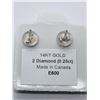 Image 3 : 5) 14K WHITE GOLD DIAMOND EARRINGS