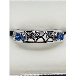 8) STERLING SILVER TANZANITE RING