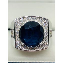 15) STERLING SILVER SAPPHIRE RING